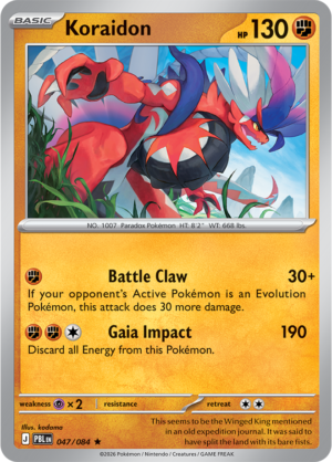 Pokémon TCG Koraidon – PBL 047 Rare Reverse Holofoil – EN