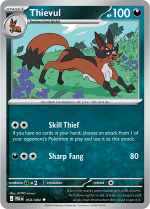 Pokémon TCG Thievul – PBL 054 Uncommon Reverse Holofoil – EN
