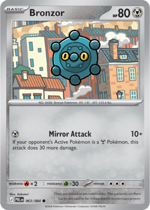 Pokémon TCG Bronzor – PBL 063 Common Regular – EN