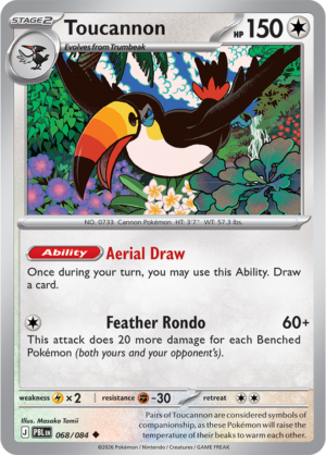 Pokémon TCG Toucannon – PBL 068 Uncommon Regular – EN