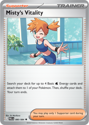 Pokémon TCG Misty's Vitality – PBL 080 Uncommon Reverse Holofoil – EN