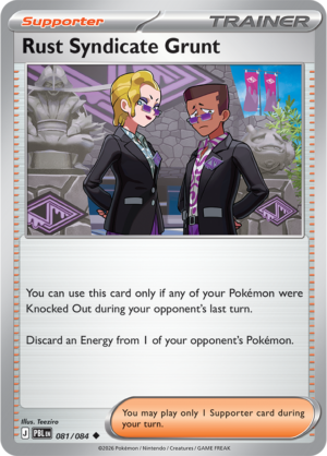 Pokémon TCG Rust Syndicate Grunt – PBL 081 Uncommon Reverse Holofoil – EN