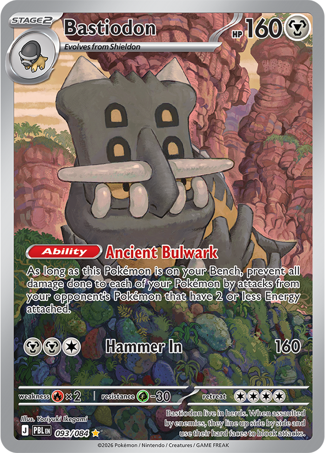 Pokémon TCG Bastiodon – PBL 093 Illustration Rare Holofoil – EN