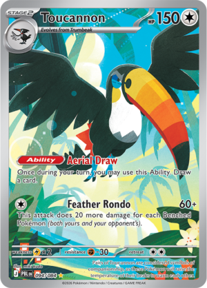 Pokémon TCG Toucannon – PBL 094 Illustration Rare Holofoil – EN