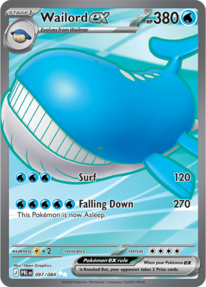 Pokémon TCG Wailord ex – PBL 097 Ultra Rare Holofoil – EN