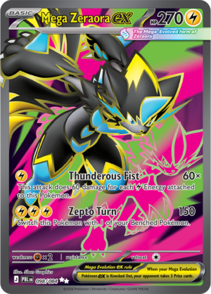 Pokémon TCG Mega Zeraora ex – PBL 098 Ultra Rare Holofoil – EN