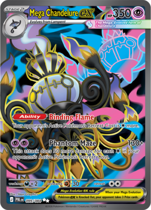 Pokémon TCG Mega Chandelure ex – PBL 099 Ultra Rare Holofoil – EN