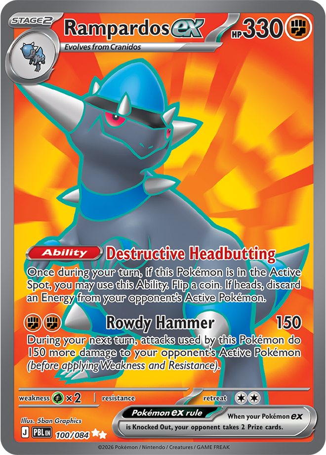 Pokémon TCG Rampardos ex – PBL 100 Ultra Rare Holofoil – EN