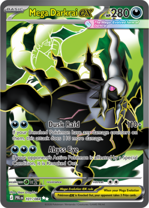 Pokémon TCG Mega Darkrai ex – PBL 101 Ultra Rare Holofoil – EN