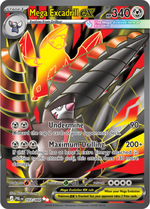 Pokémon TCG Mega Excadrill ex – PBL 103 Ultra Rare Holofoil – EN