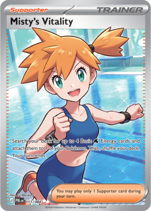 Pokémon TCG Misty's Vitality – PBL 111 Ultra Rare Holofoil – EN