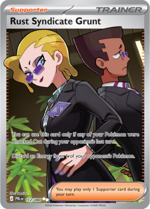 Pokémon TCG Rust Syndicate Grunt – PBL 112 Ultra Rare Holofoil – EN