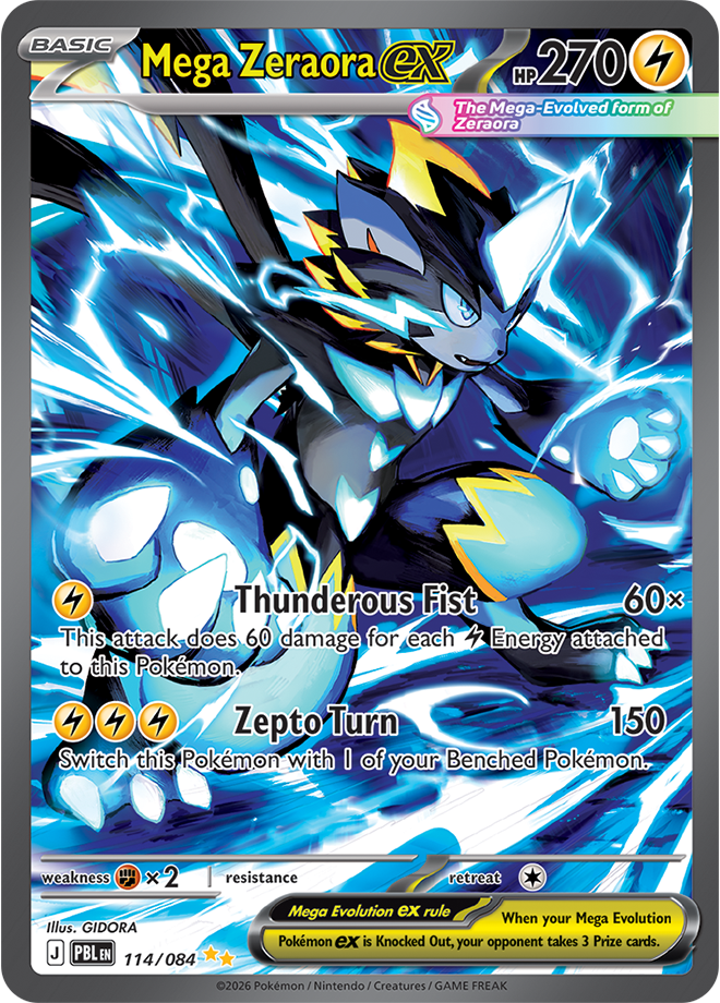 Pokémon TCG Mega Zeraora ex – PBL 114 Special Illustration Rare Holofoil – EN