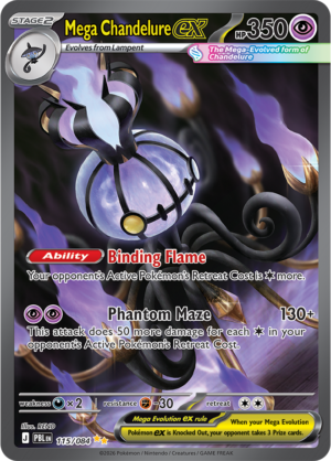 Pokémon TCG Mega Chandelure ex – PBL 115 Special Illustration Rare Holofoil – EN