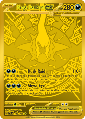 Pokémon TCG Mega Darkrai ex – PBL 120 Mega Hyper Rare Holofoil – EN