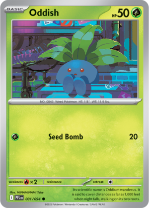 Pokémon TCG Oddish – PFL 001 Common Regular – EN