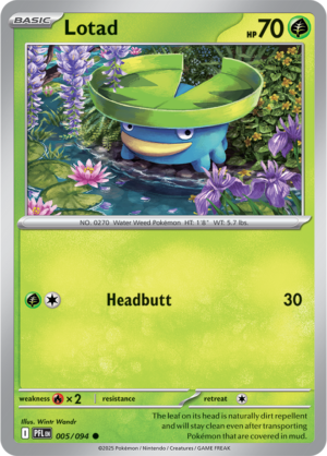 Pokémon TCG Lotad – PFL 005 Common Regular – EN