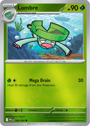 Pokémon TCG Lombre – PFL 006 Common Reverse Holofoil – EN