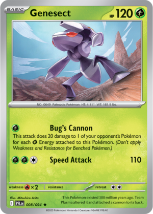 Pokémon TCG Genesect – PFL 008 Rare Holofoil – EN