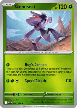 Pokémon TCG Genesect – PFL 008 Rare Reverse Holofoil – EN