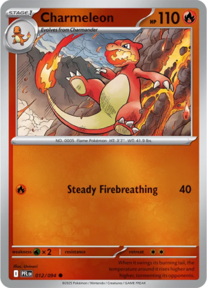Pokémon TCG Charmeleon – PFL 012 Common Reverse Holofoil – EN