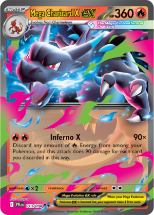 Pokémon TCG Mega Charizard X ex – PFL 013 Double Rare Holofoil – EN