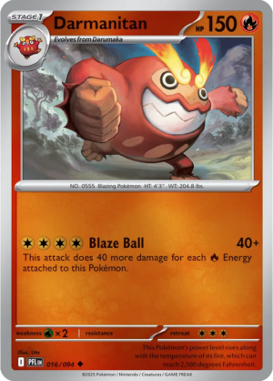 Pokémon TCG Darmanitan – PFL 016 Uncommon Reverse Holofoil – EN