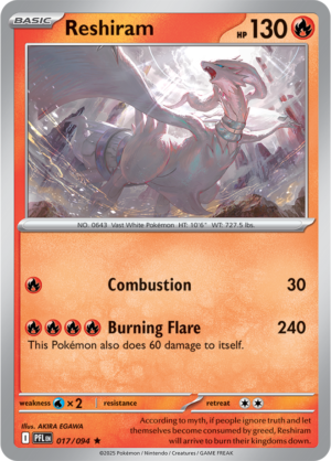 Pokémon TCG Reshiram – PFL 017 Rare Holofoil – EN