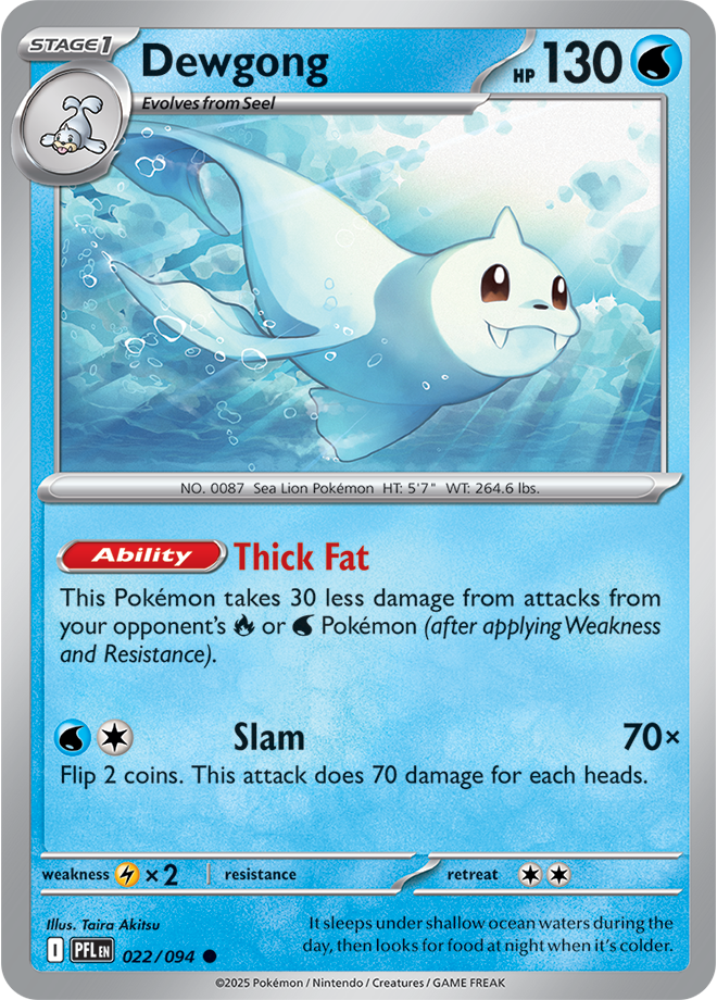 Pokémon TCG Dewgong – PFL 022 Common Regular – EN
