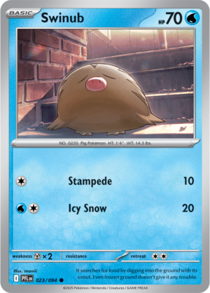 Pokémon TCG Swinub – PFL 023 Common Regular – EN