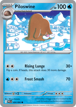 Pokémon TCG Piloswine – PFL 024 Common Regular – EN