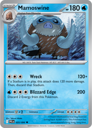 Pokémon TCG Mamoswine – PFL 025 Uncommon Regular – EN