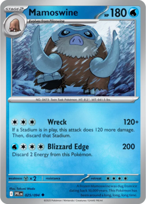 Pokémon TCG Mamoswine – PFL 025 Uncommon Reverse Holofoil – EN