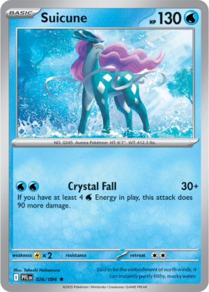 Pokémon TCG Suicune – PFL 026 Rare Holofoil – EN