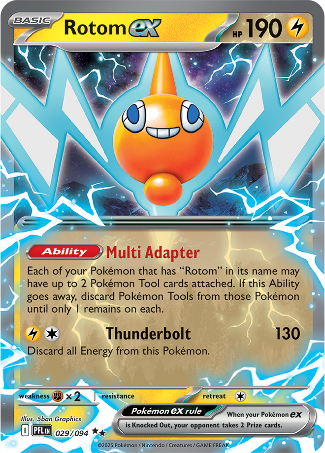 Pokémon TCG Rotom ex – PFL 029 Double Rare Holofoil – EN
