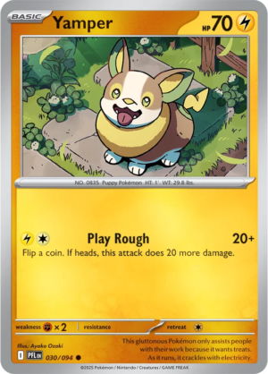 Pokémon TCG Yamper – PFL 030 Common Reverse Holofoil – EN