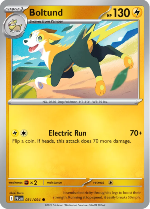 Pokémon TCG Boltund – PFL 031 Common Reverse Holofoil – EN
