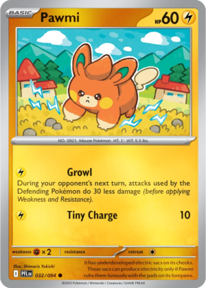 Pokémon TCG Pawmi – PFL 032 Common Reverse Holofoil – EN