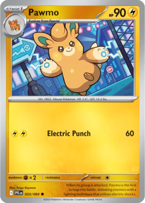 Pokémon TCG Pawmo – PFL 033 Common Reverse Holofoil – EN