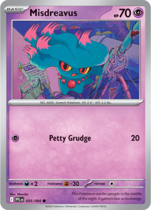 Pokémon TCG Misdreavus – PFL 035 Common Regular – EN