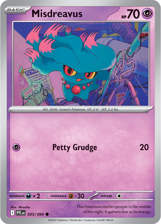 Pokémon TCG Misdreavus – PFL 035 Common Regular – EN