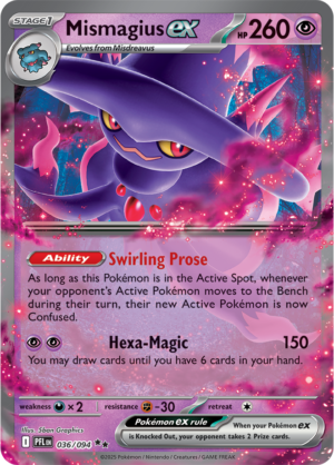 Pokémon TCG Mismagius ex – PFL 036 Double Rare Holofoil – EN