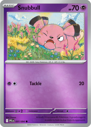 Pokémon TCG Snubbull – PFL 037 Common Reverse Holofoil – EN