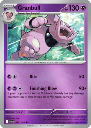 Pokémon TCG Granbull – PFL 038 Uncommon Reverse Holofoil – EN