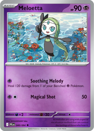 Pokémon TCG Meloetta – PFL 040 Uncommon Reverse Holofoil – EN