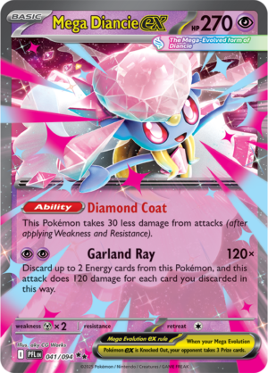 Pokémon TCG Mega Diancie ex – PFL 041 Double Rare Holofoil – EN