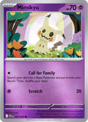 Pokémon TCG Mimikyu – PFL 042 Common Reverse Holofoil – EN