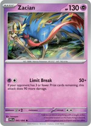 Pokémon TCG Zacian – PFL 045 Rare Holofoil – EN