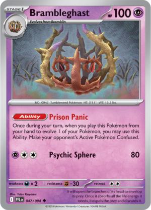 Pokémon TCG Brambleghast – PFL 047 Uncommon Regular – EN