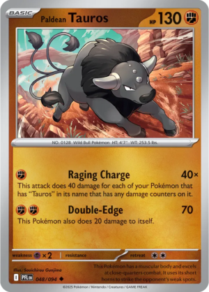 Pokémon TCG Paldean Tauros – PFL 048 Uncommon Reverse Holofoil – EN